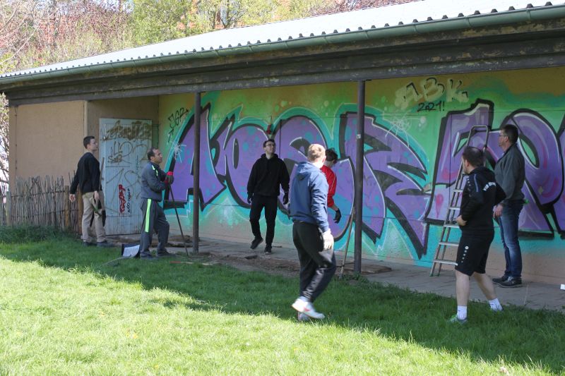 Umbaumaßnahmen am Vereinsheim des VfB Oberweimar