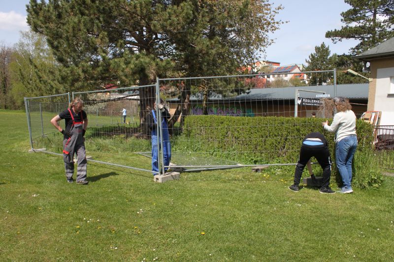 Umbaumaßnahmen am Vereinsheim des VfB Oberweimar