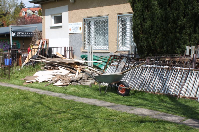 Umbaumaßnahmen am Vereinsheim des VfB Oberweimar