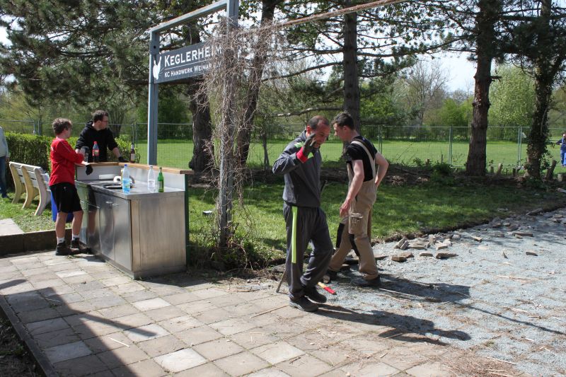 Umbaumaßnahmen am Vereinsheim des VfB Oberweimar